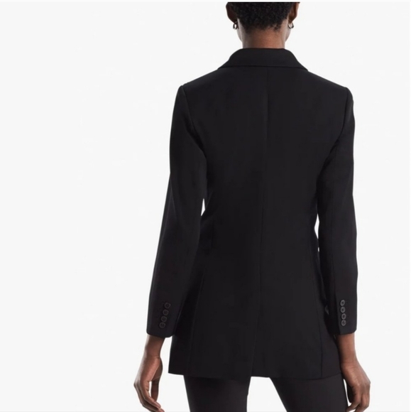 MM LaFleur Black Twill Blazer Business Office Tamar Longline Jacket Size 16 - Picture 4 of 13